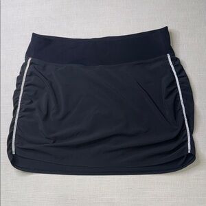 Colombia Black Athletic Skort with Reflective scrunchie Stripes